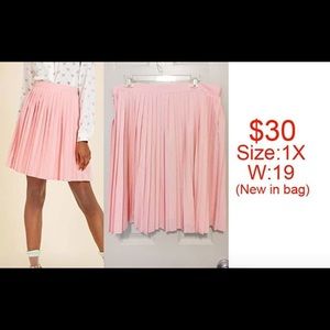 Modcloth pink pastel pleated skirt.